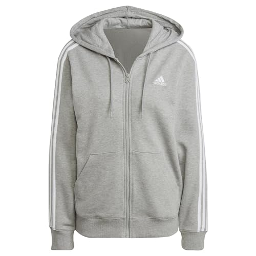 adidas Damen Trainingsshirt mit Kapuze, Medium Grey Heather, 38 von adidas