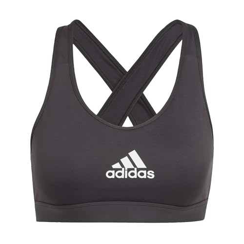 Adidas Damen Workout Bra - Medium Support Pwr Ct Ms Bra, Black/White, HT5016, 2XSD von adidas