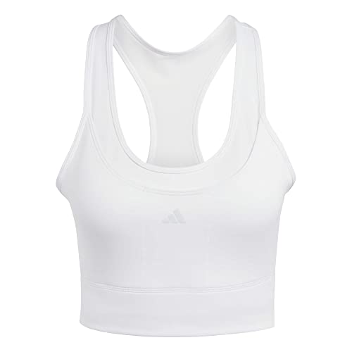 Adidas Damen Workout Bra - Medium Support Run Ms Pkt Bra, White, HY3352, LAC von adidas