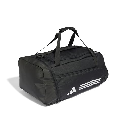 adidas Essentials 3-Stripes Duffel Bag Tasche, Black/White, 51.5L von adidas