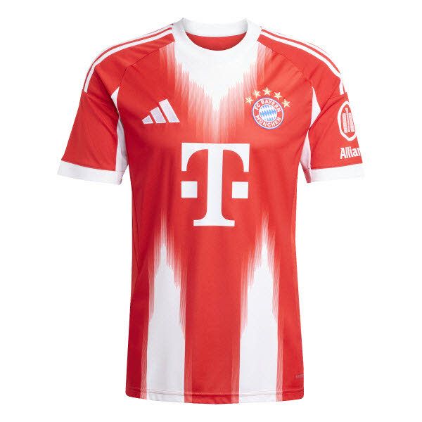 adidas  FC Bayern München Heimtrikot Saison 2025/2026 Erwachsene rot/weiß M von adidas