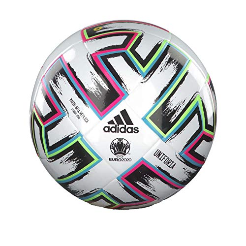 adidas FH7357 Jungen UNIFO LGE J350 Soccer Ball, Weiß/Schwarz/Grün Signal/Hell Cyan, 5 von adidas