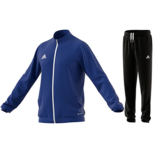 adidas Fußball Entrada 22 Trainingsanzug Jacke Hose Herren blau schwarz Gr L von adidas