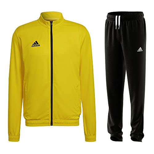 adidas Fußball Entrada 22 Trainingsanzug Jacke Hose Kinder gelb schwarz Gr 116 von adidas