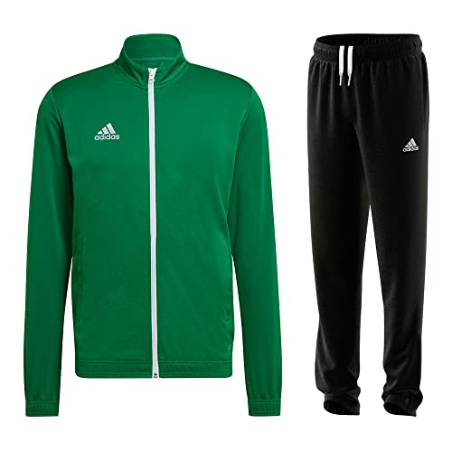 adidas Fußball Entrada 22 Trainingsanzug Jacke Hose Kinder grün schwarz Gr 140 von adidas