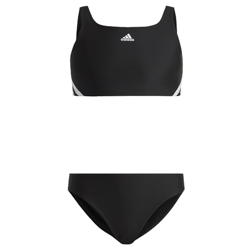 Adidas IB6001 3S Bikini Swimsuit Girl's Black/White 3-4A von adidas