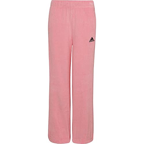 adidas Girls Pants (1/1) Lounge Velour Regular Joggers, Bliss Pink/Pulse Magenta, HL2421, 140 von adidas