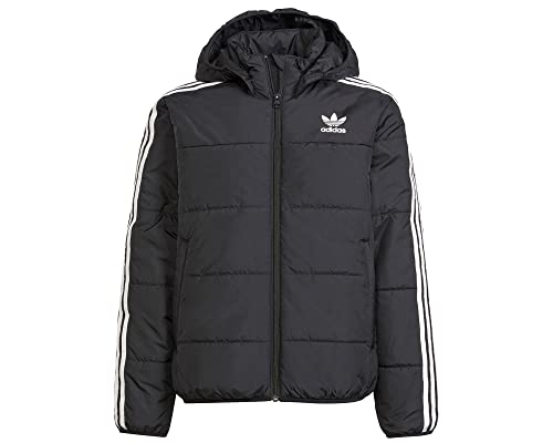 Adidas Unisex-Child Padded Jacket, Black/White, 11 Jahre von adidas