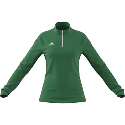 adidas Women's Entrada 22 Training Long Sleeve Sweatshirt, Team Green/White, XS von adidas