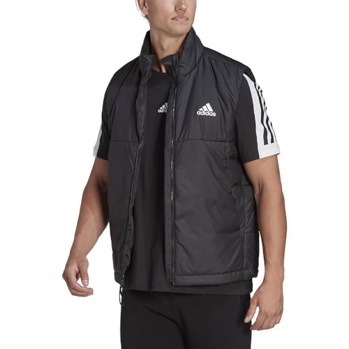 adidas Men's 3-Stripes Insulated Vest Gefüllte Weste, Black, XXL von adidas