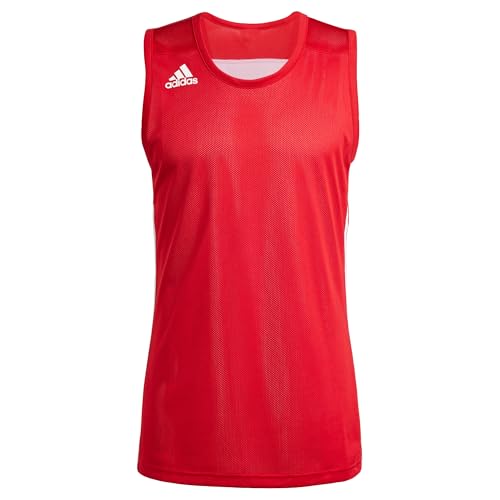 Adidas, 3G Speed Reversible, Basketball Trikot, Power Rot/Weiß, 3Xl, Mann von adidas