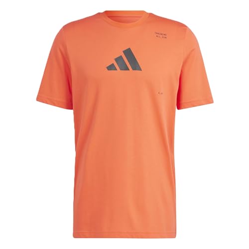 adidas Men's AEROREADY All-Gym Category Graphic Tee T-Shirt, Bright red, XL von adidas