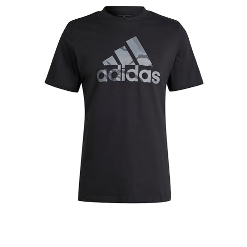 adidas Men's Camo Badge of Sport Graphic Tee T-Shirt, Black, S von adidas