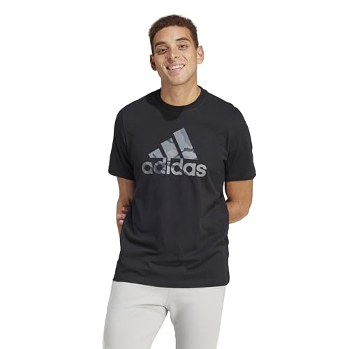 adidas Men's Camo Badge of Sport Graphic Tee T-Shirt, Black, XXL von adidas