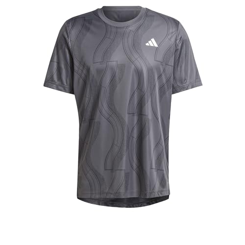 adidas Men's Club Tennis Graphic Tee T-Shirt, Carbon/Black, S von adidas