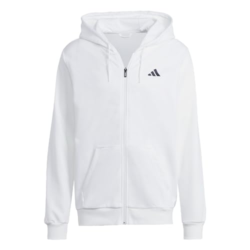adidas Men's Club Teamwear Full-Zip Tennis Hoodie Kapuzensweatshirt, White, XL von adidas