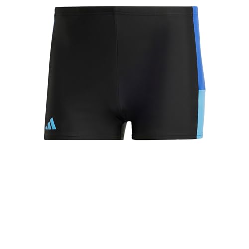 adidas Men's Colorblock Swim Boxers Badehose, Black/Royal Blue/Blue Burst, 34 von adidas