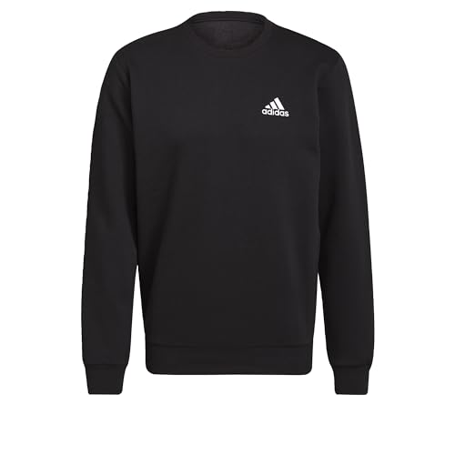 adidas Herren Essentials Fleece Sweatshirt, Schwarz-weiss, L EU von adidas