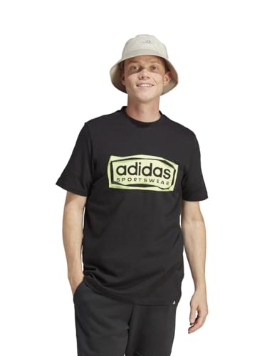 adidas Men's Folded Sportswear Graphic Tee T-Shirt, Black, S von adidas