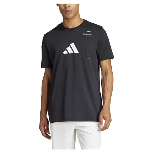 adidas Men's AEROREADY Padel Category Graphic Tee T-Shirt, Black, L von adidas