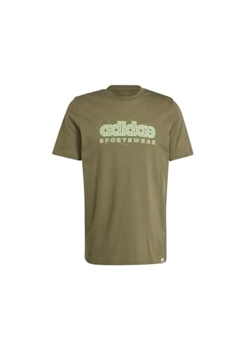 adidas Men's Growth Sportswear Graphic Tee T-Shirt, Olive strata, L von adidas