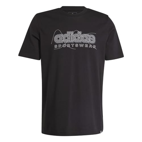adidas Men's Growth Sportswear Graphic Tee T-Shirt, Black, XXL von adidas