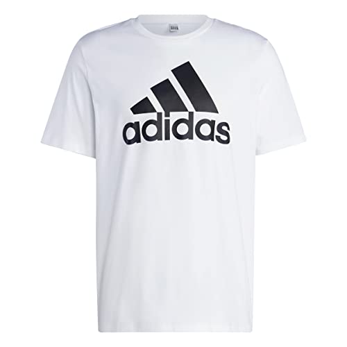 adidas Herren Essentials Single Langarm T-Shirt, White, L von adidas