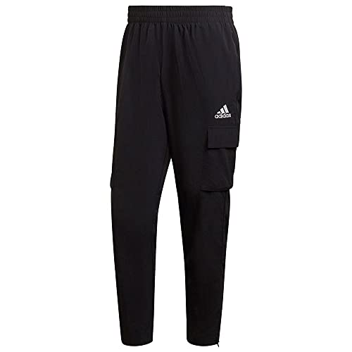 adidas Mens Pants (7/8) Essentials Small Logo Woven Cargo 7/8 Pants, Black, HE1859, L von adidas