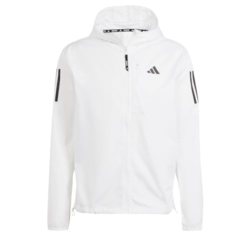 adidas Herren Own the Run Jacket, white/black, S von adidas