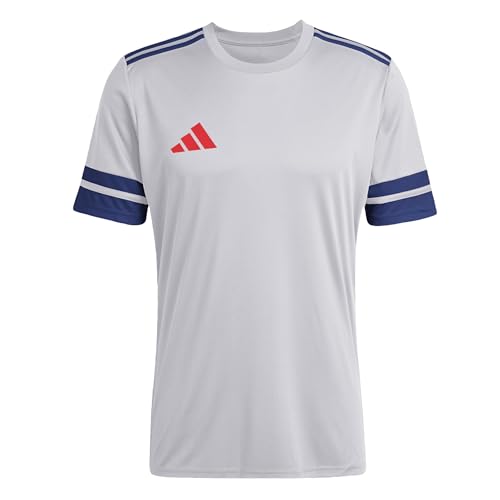 adidas Herren SQUADRA25 Jersey Short Sleeve, Glory Grey/Team Navy Blue 2/Pure Ruby, XS von adidas