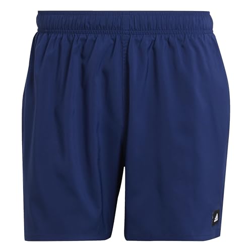 adidas Herren Solid CLX Short-Length Swim Shorts, Dark Blue/Black, XL von adidas