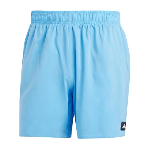 adidas Men's Solid CLX Length Swim Shorts Badehose, Blue Burst/White, M von adidas