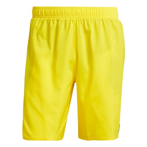 adidas Men's Solid CLX Classic-Length Swim Shorts Badehose, Yellow/Black, S von adidas