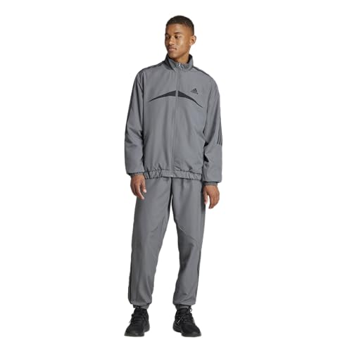 adidas Men's Sportswear Woven Chevron Track Suit Trainingsanzug, Grey Five, L von adidas