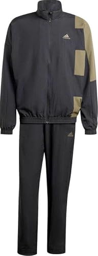 adidas Men's Sportswear Colorblock Track Suit Trainingsanzug, Black/White, XL von adidas