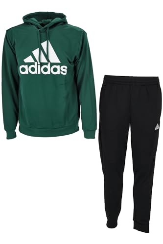 adidas Men's Sportswear French Terry Hooded Track Suit Trainingsanzug, Collegiate Green, M von adidas