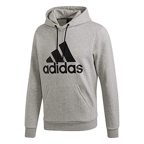 adidas Herren Sweatshirt MH BOS PO FL, medium Grey Heather/Black, XL, DT9946 von adidas