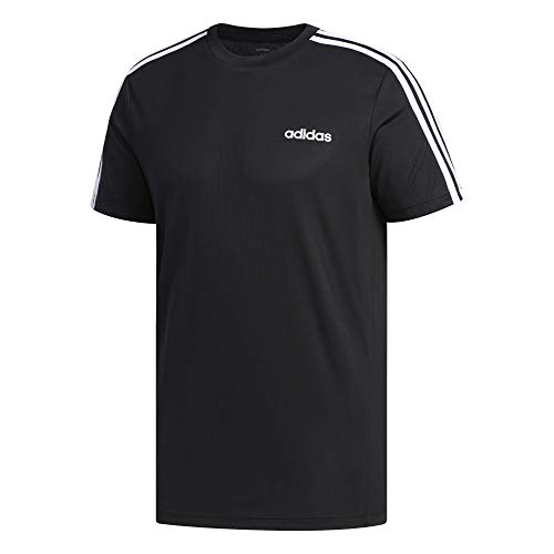 adidas Herren T-Shirt M D2M 3S Tee, Negro/Blanco, S, FL0349 von adidas