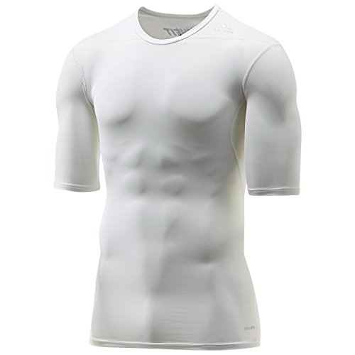 adidas Herren Techfit Base Short Sleeve T-Shirt Funktionsunterwäsch Kurzarm, White, S von adidas