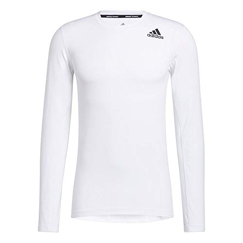 adidas Mens Techfit Shirt, White, XL von adidas