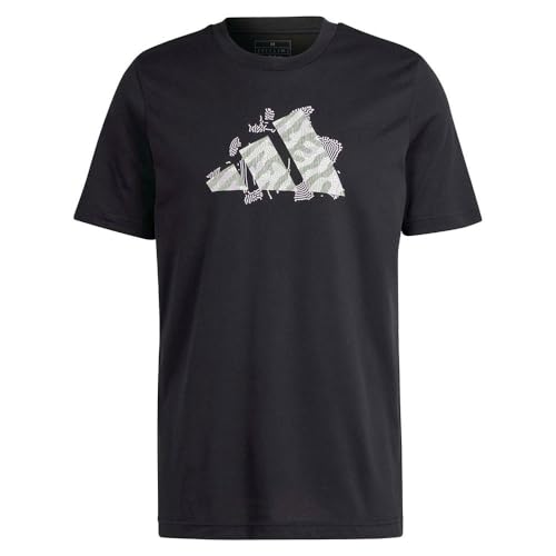 adidas Men's AEROREADY Tennis Logo Slam Graphic Tee T-Shirt, Black, L von adidas