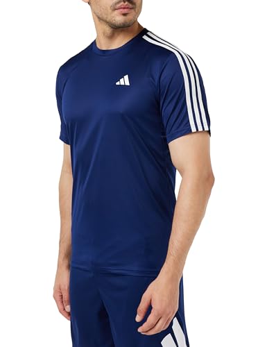 Adidas Herren T-Shirt (Short Sleeve) Tr-Es Base 3S T, Dark Blue/White, IB8152, 2XL von adidas