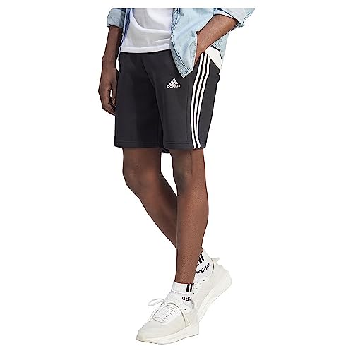 adidas Men's Essentials Fleece 3-Stripes Shorts Freizeit, Black, 3XL von adidas