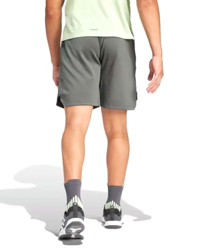 adidas Men's Workout Logo Knit Shorts Freizeit, Legend ivy/Black, L 5 inch von adidas