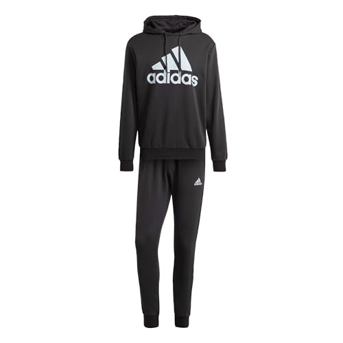 adidas Herren-Trainingsanzug mit großem Logo, Schwarz, L von adidas