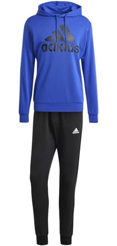 adidas Herren-Trainingsanzug mit großem Logo, Semi Lucid Blau/Schwarz, XXL von adidas