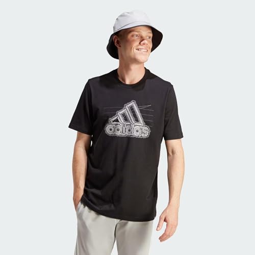 adidas Herren Growth Badge Graphic Tee T-Shirt, Black, M von adidas