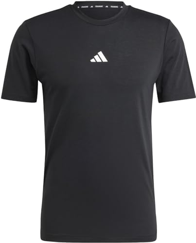 adidas Men's Workout Logo Tee T-Shirt, Black/White, XXL von adidas