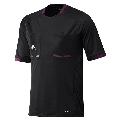 adidas Herren kurzärmliges Schiedsrichter Trikot Referee 12, Black/Purple Beauty F10, XL, X10176 von adidas