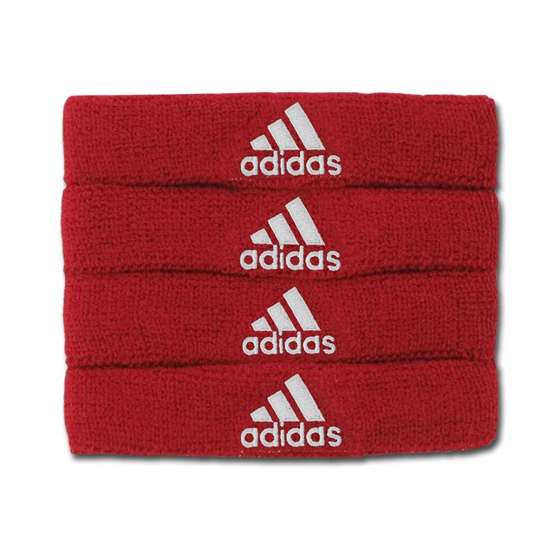 adidas Interval 3/4" Bicep Bands, climalite, 4er Pack - rot von adidas
